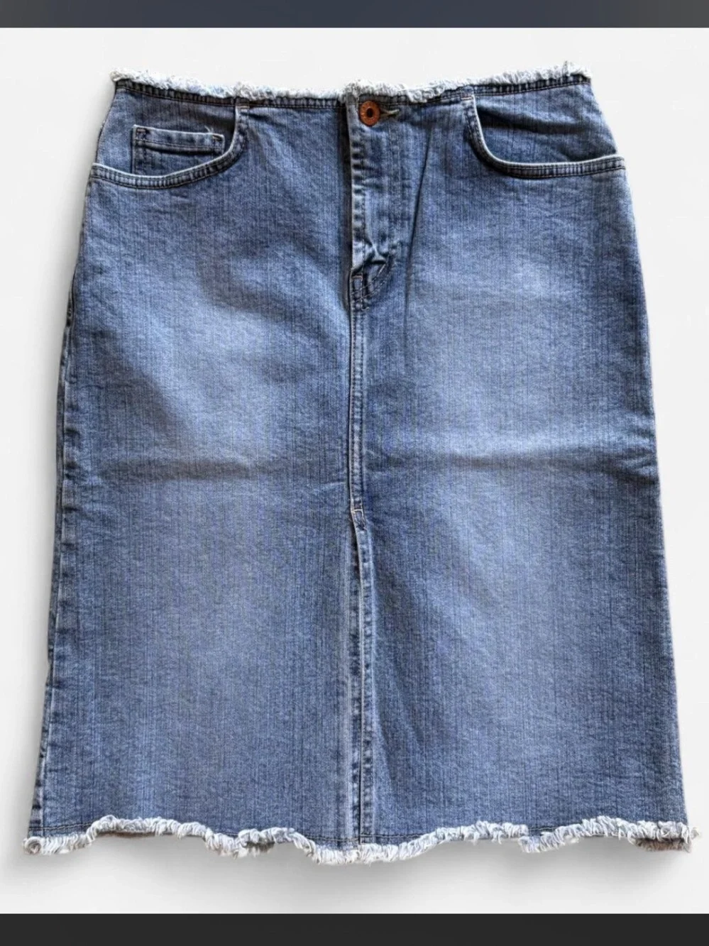 Vintage Parasuco Denim Midi Skirt <3